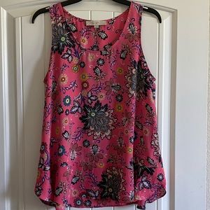 LOFT Sleeveless Floral Shell